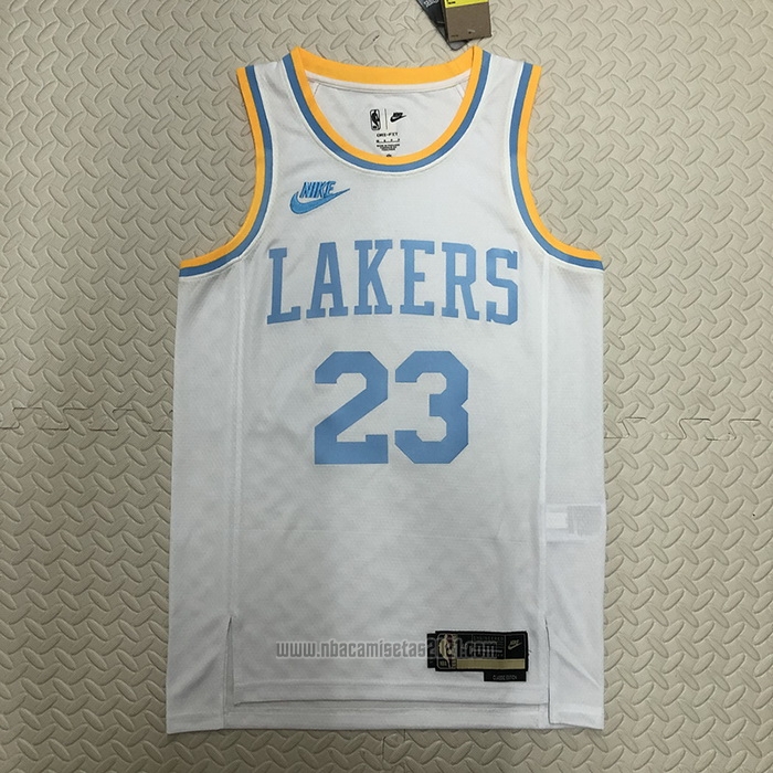 Camiseta Los Angeles Lakers LeBron James #23 Classic 2022-23 Blanco